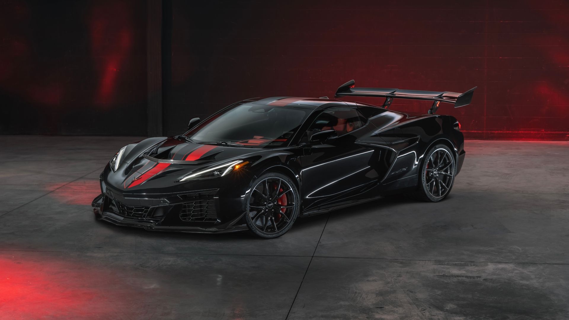 2026 corvette zr1x exterior black front angle