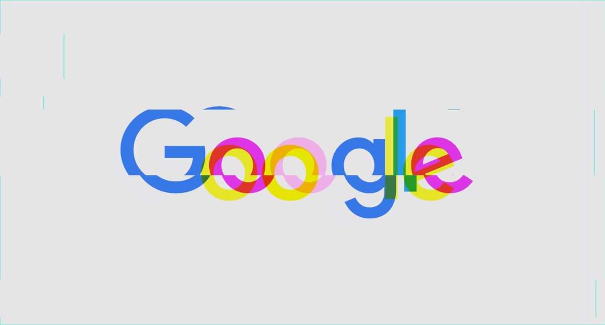 glitched google logo