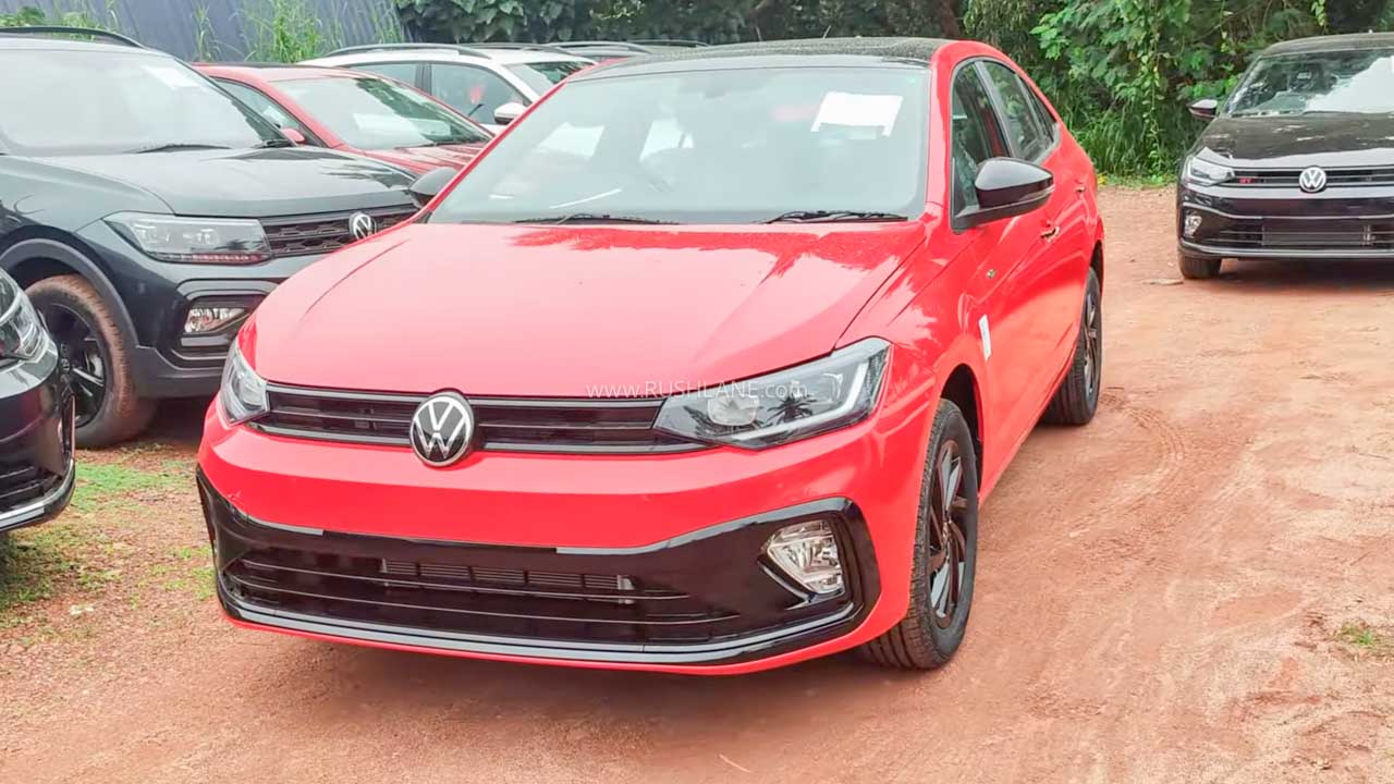 volkswagen virtus flash red colour